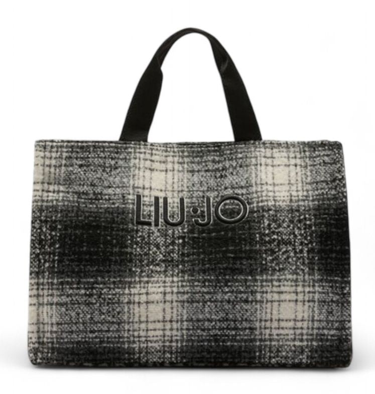 Borsa a mano Liu Jo L Tote 2F5027 T6089 Col R9449 Check Black